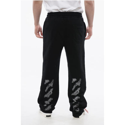 Embroidered BOOK Brushed Cotton Joggers