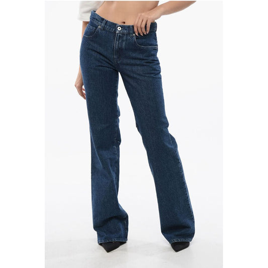 High Waisted Mid Washed Straight-Fit Jeans