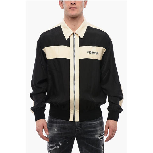 Satin Club Shirt with Zip