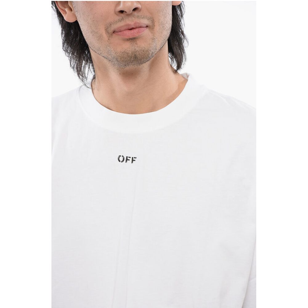 FOR EVER Solid Color Crew-neck T-Shirt with Contrasting Logo