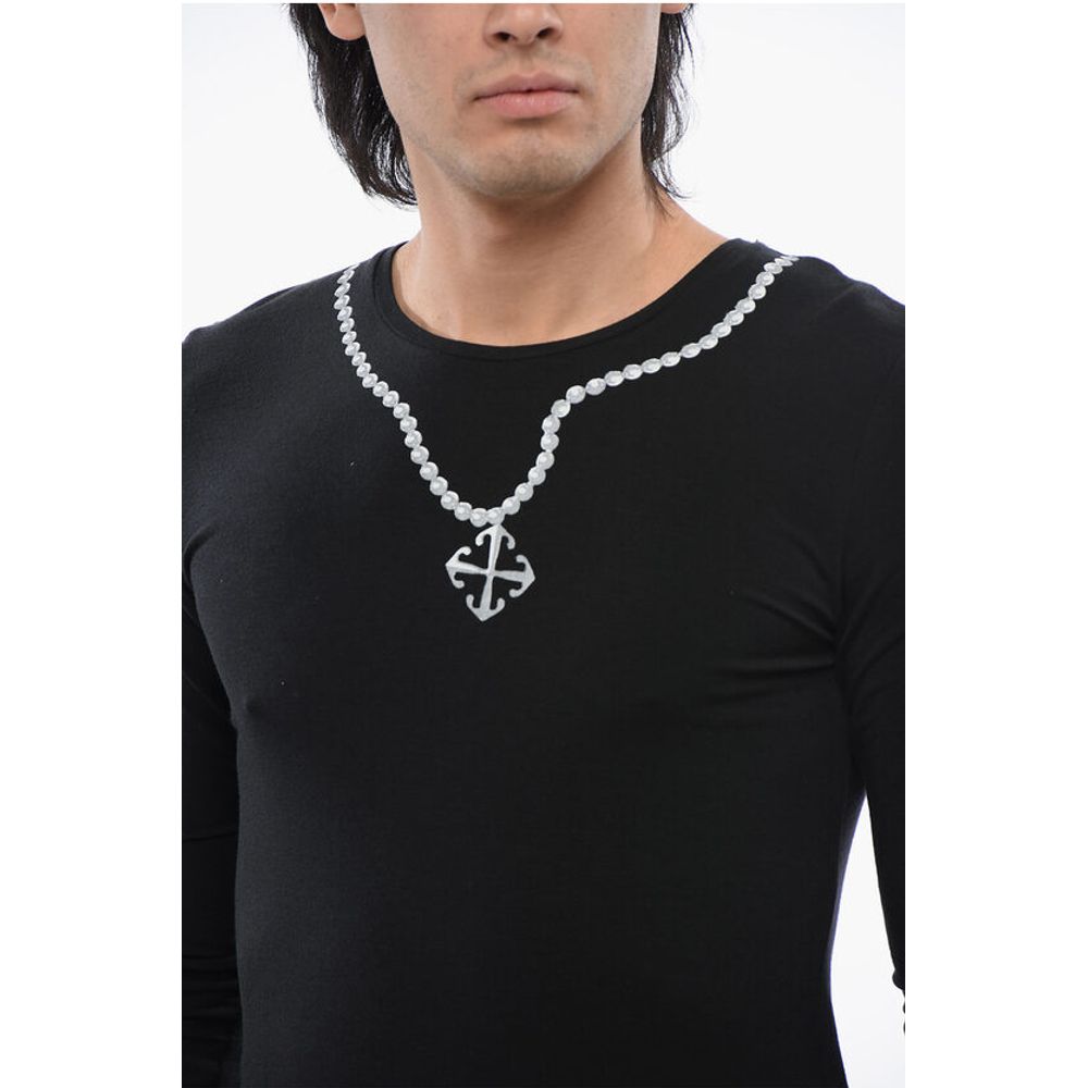 Pinted NECKLACE Long Sleeved T-shirt