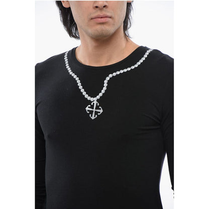 Pinted NECKLACE Long Sleeved T-shirt