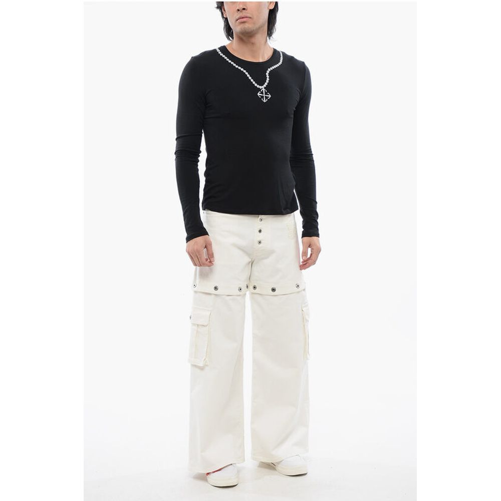 Pinted NECKLACE Long Sleeved T-shirt