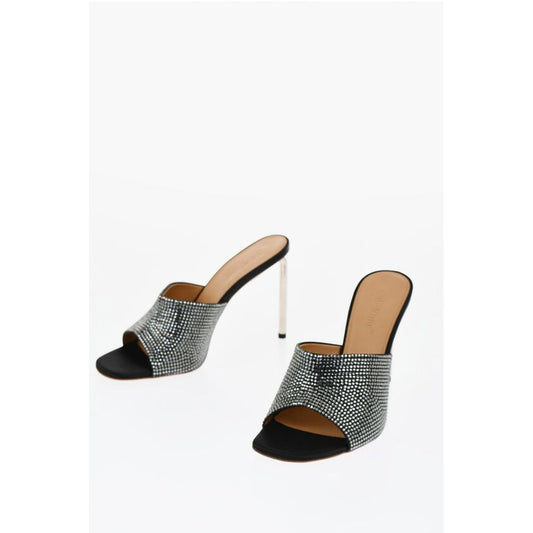 Rhinestoned ALLEN Open-Toe Mules 10 cm