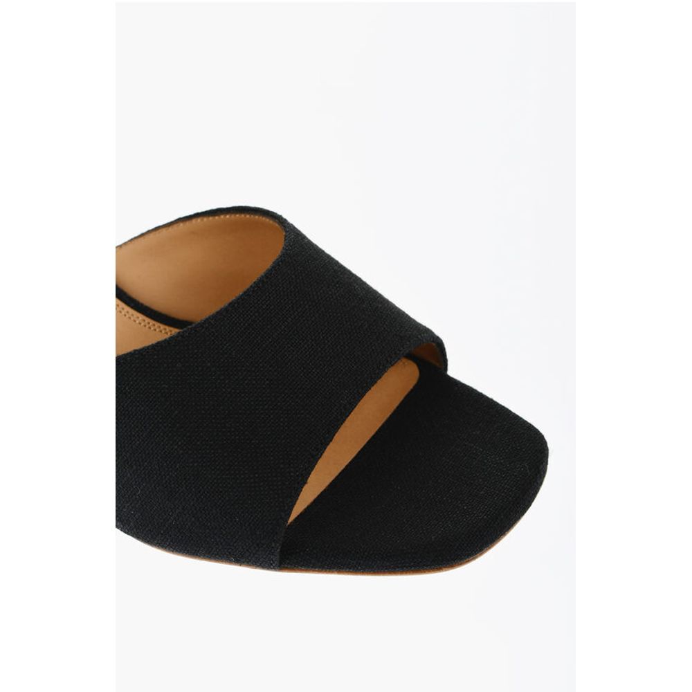 Open-Toe Linen Blend LOLLIPOP Mules Heel 5 cm