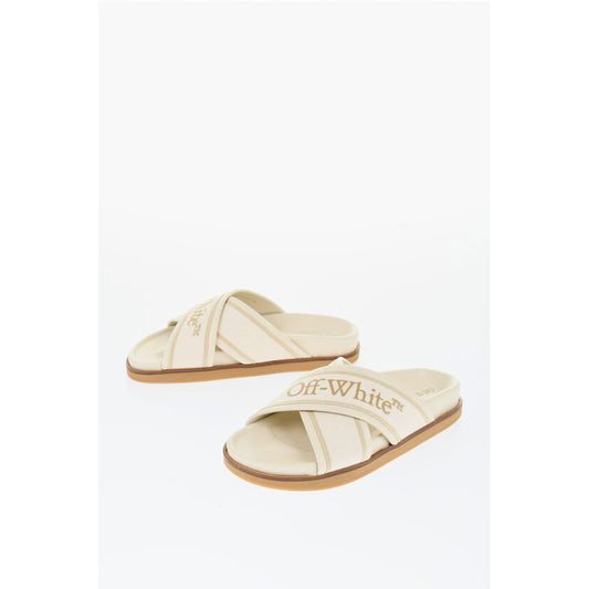 Leather Criss Cross CLOUD Logoed Slides