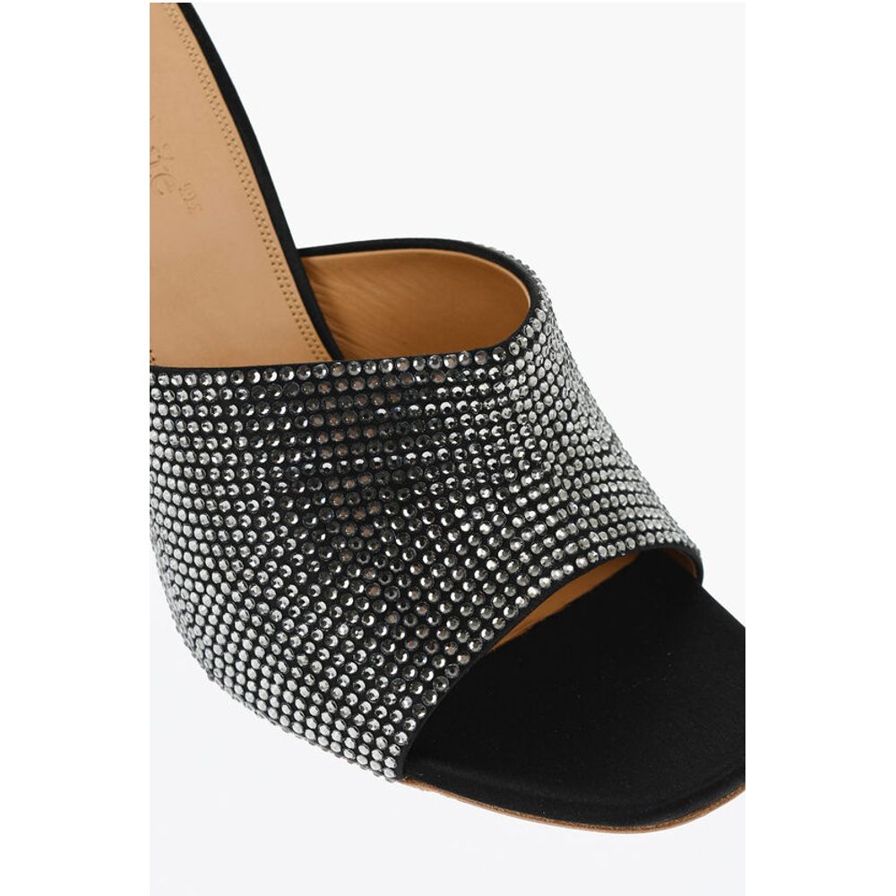 Rhinestoned ALLEN Open-Toe Mules 10 cm