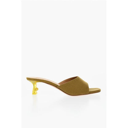Open-Toe Linen Blend LOLLIPOP Mules Heel 5 cm