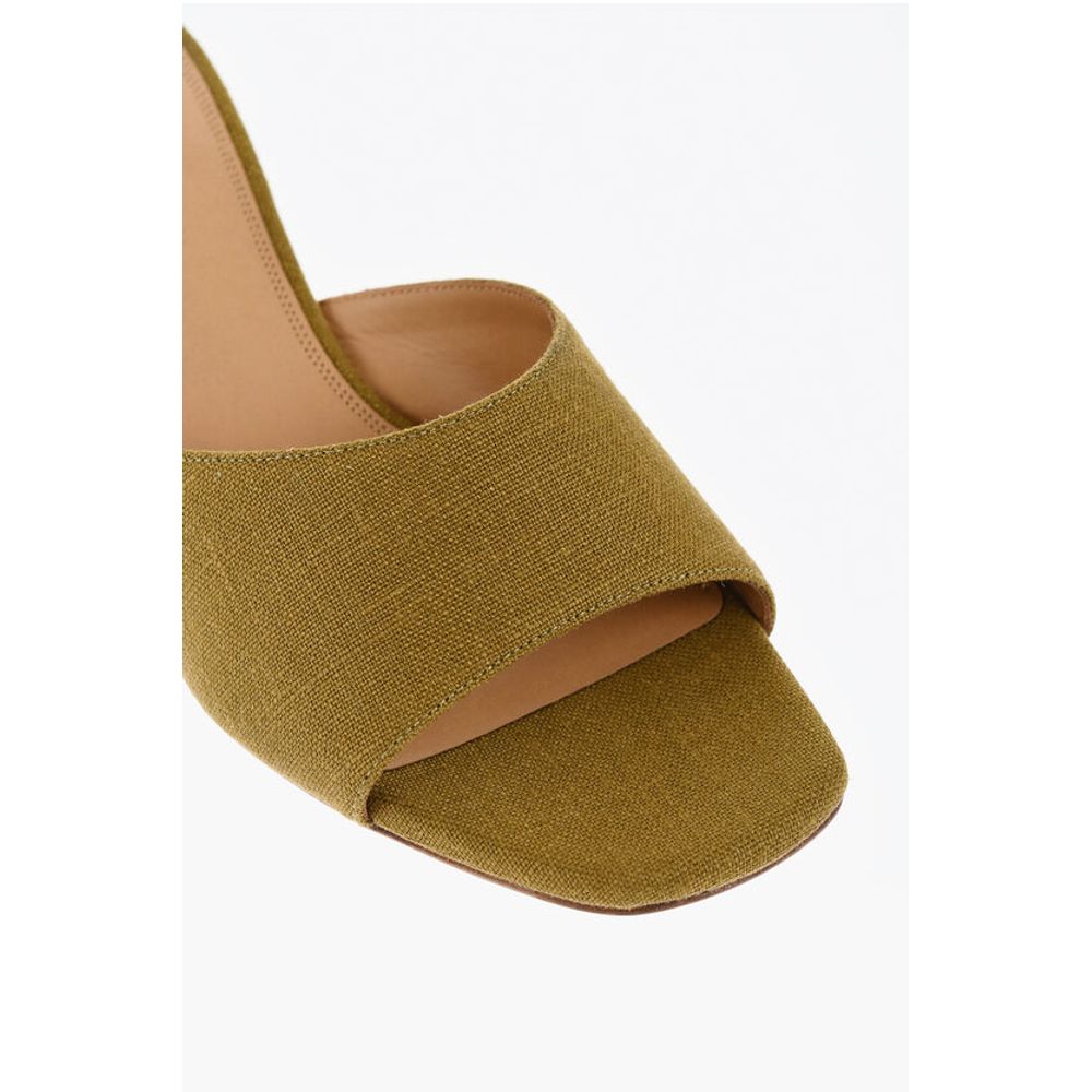 Open-Toe Linen Blend LOLLIPOP Mules Heel 5 cm