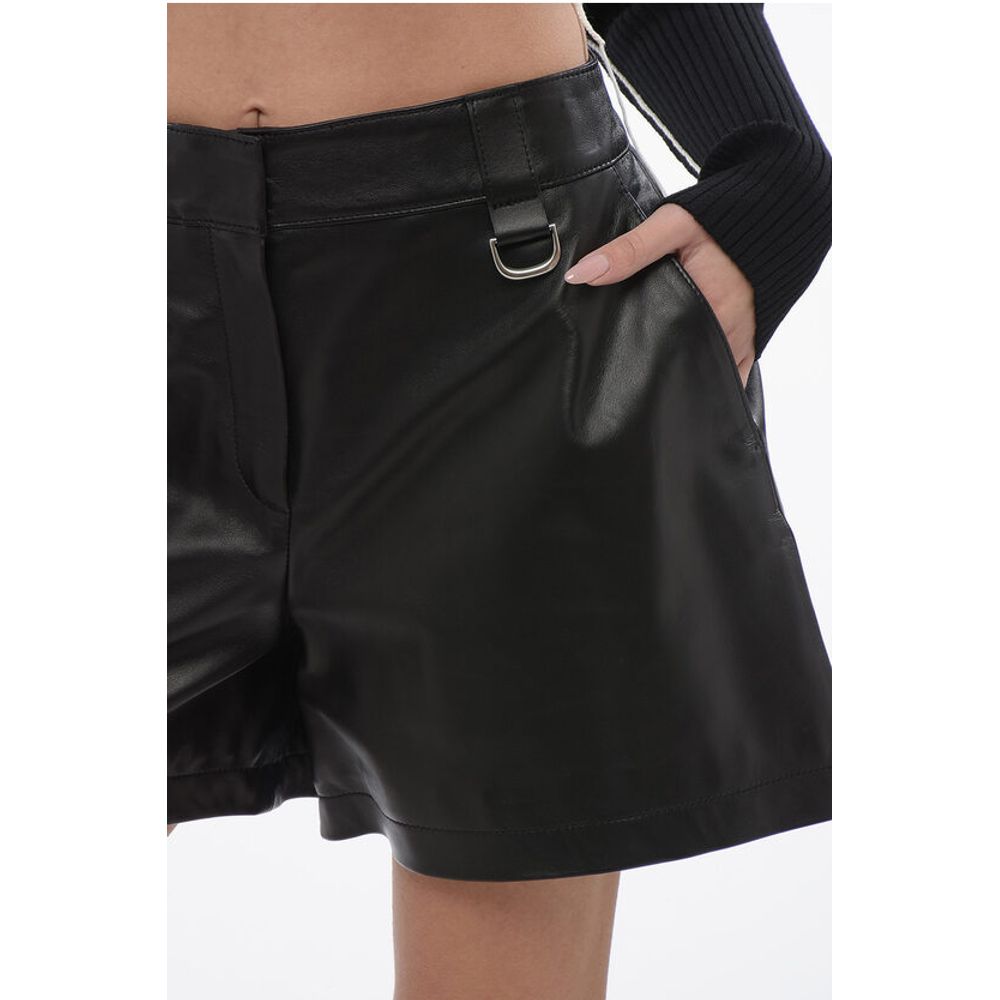 HIgh Waisted CARGO Leather Shorts