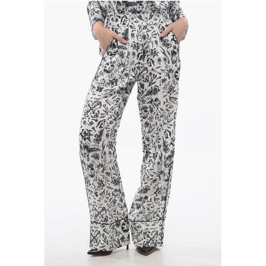 Printed Satin TATTOO PAJAMA Palazzo Pants