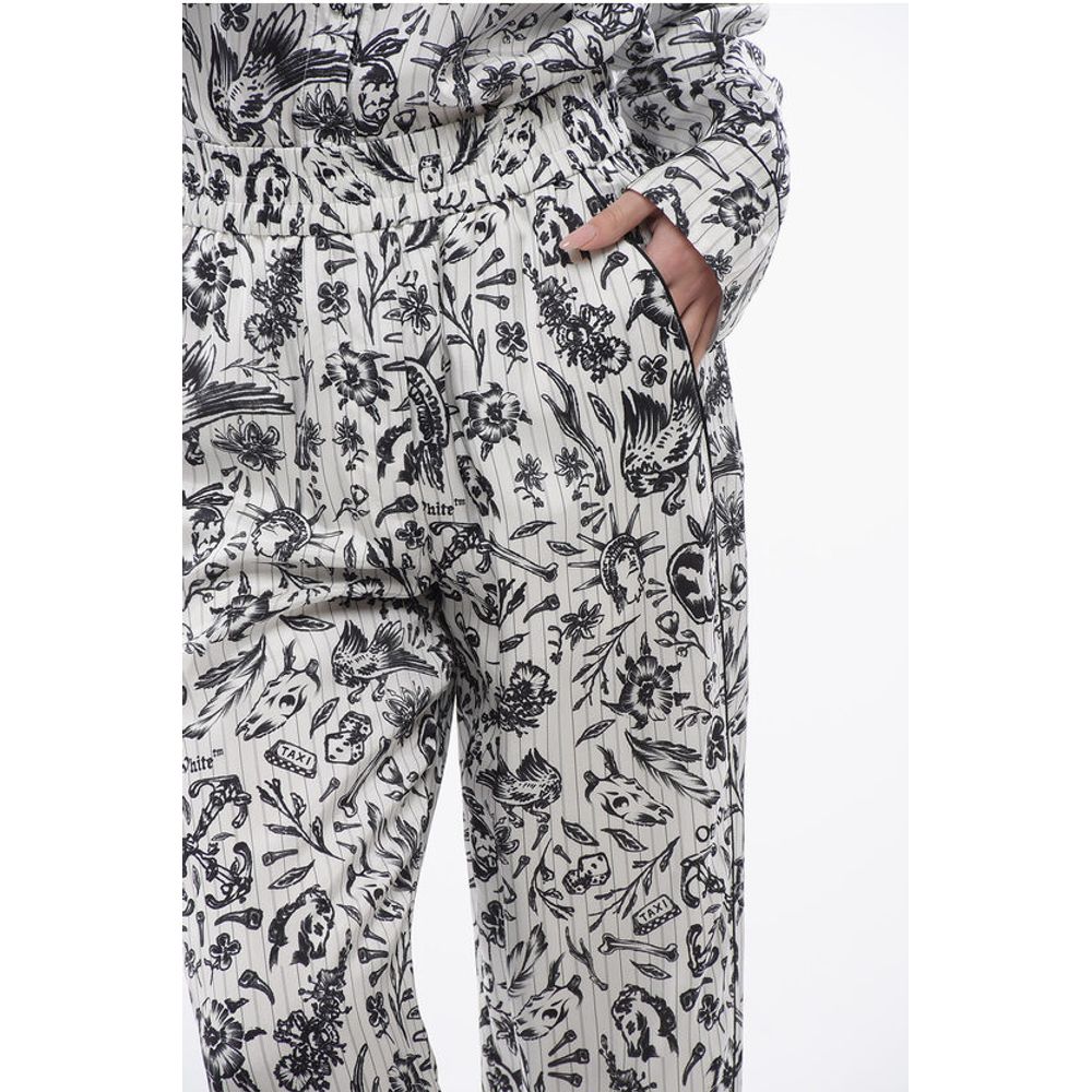 Printed Satin TATTOO PAJAMA Palazzo Pants