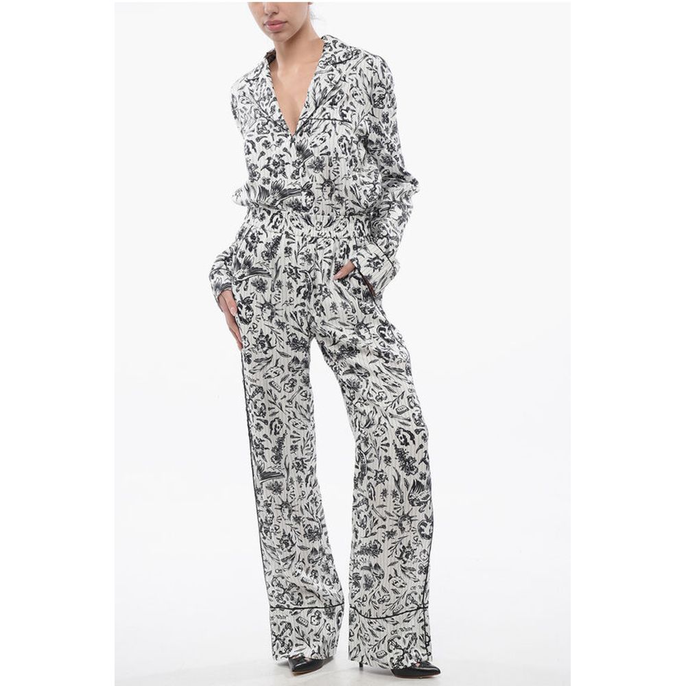 Printed Satin TATTOO PAJAMA Palazzo Pants