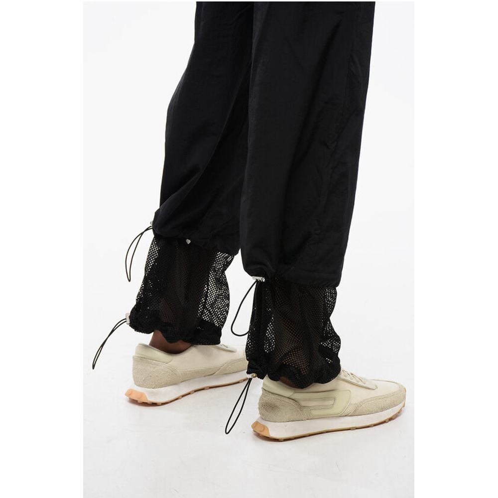 Wide Leg Nylon CRISPY Pants with Removable Cuffs