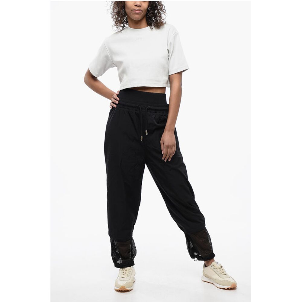 Wide Leg Nylon CRISPY Pants with Removable Cuffs