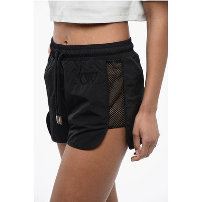 Nylon CRISPY Shorts with Mesh Side Band