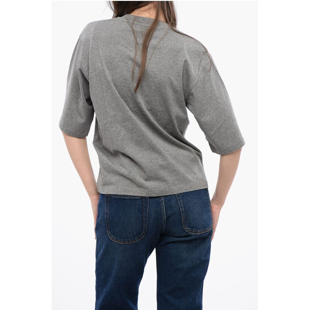 Cotton Crew-neck T-shirt with Print Logo