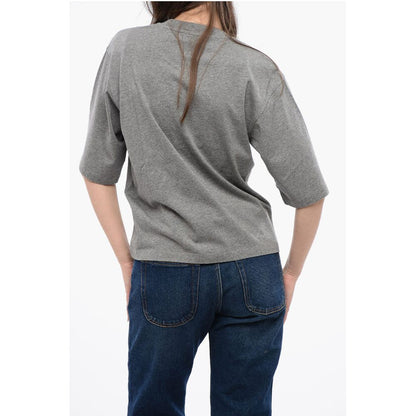 Cotton Crew-neck T-shirt with Print Logo