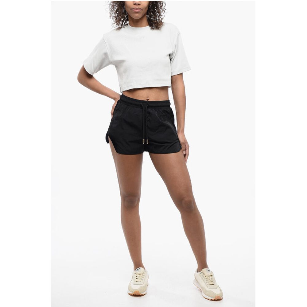 Nylon CRISPY Shorts with Mesh Side Band