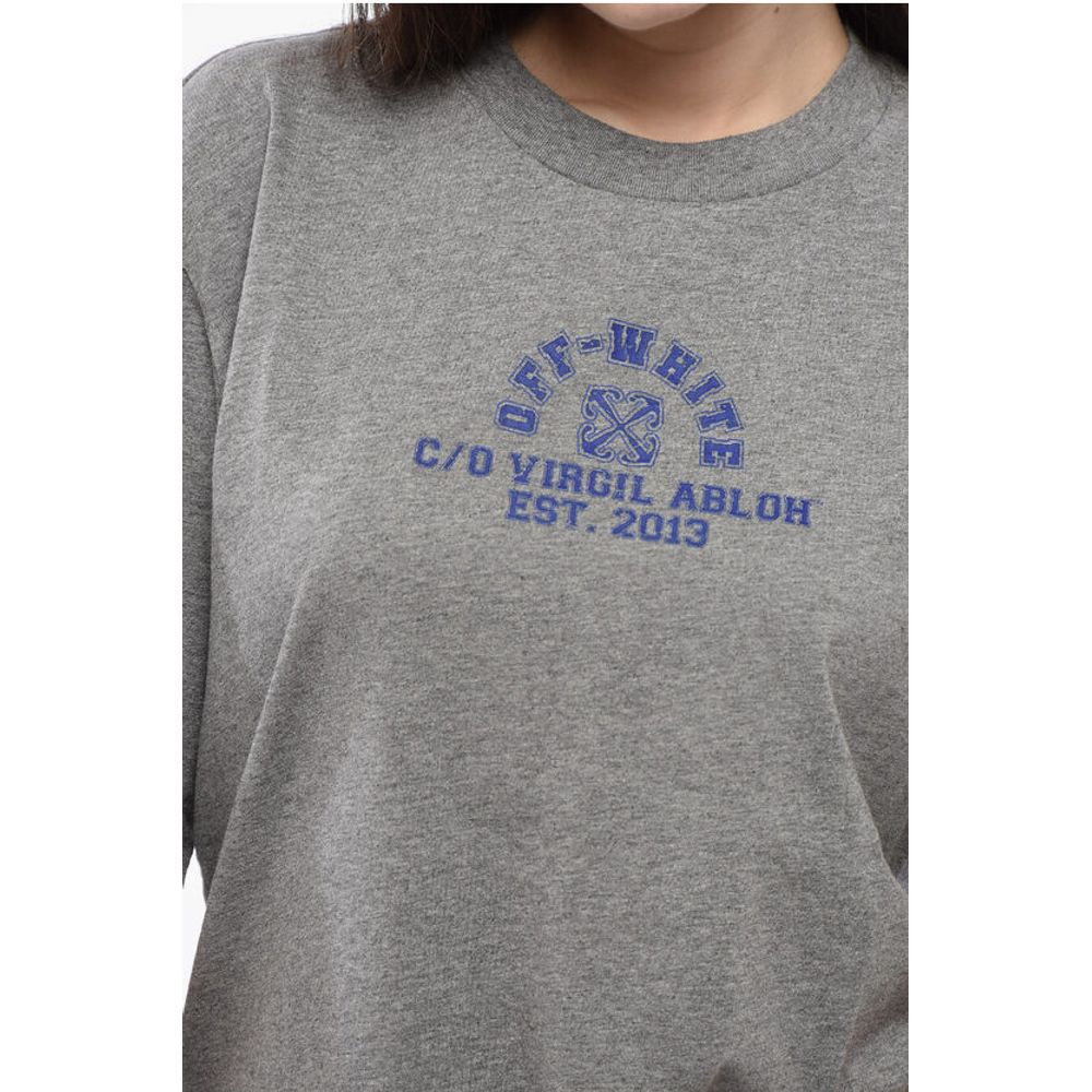 Cotton Crew-neck T-shirt with Print Logo