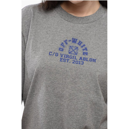 Cotton Crew-neck T-shirt with Print Logo
