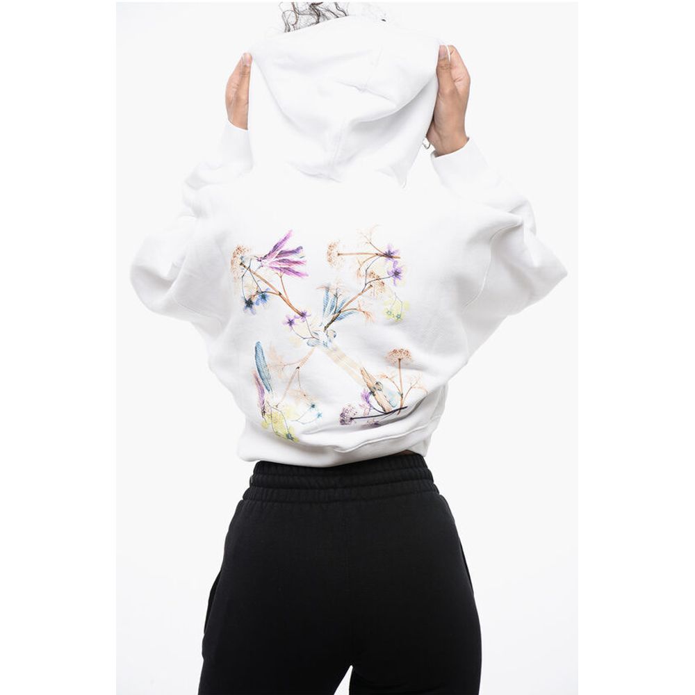 Printed Cropped Hoodie