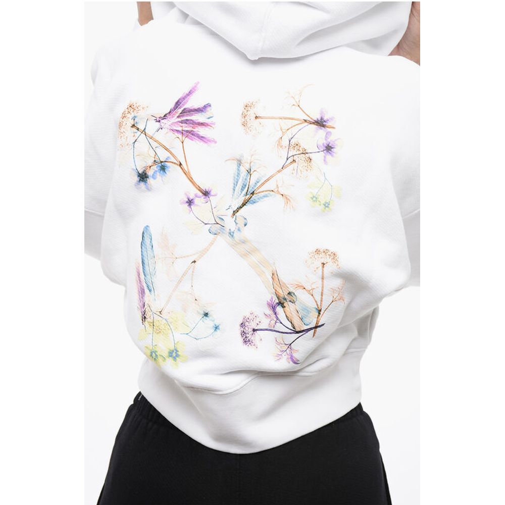 Printed Cropped Hoodie