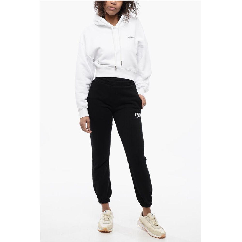 Printed Cropped Hoodie