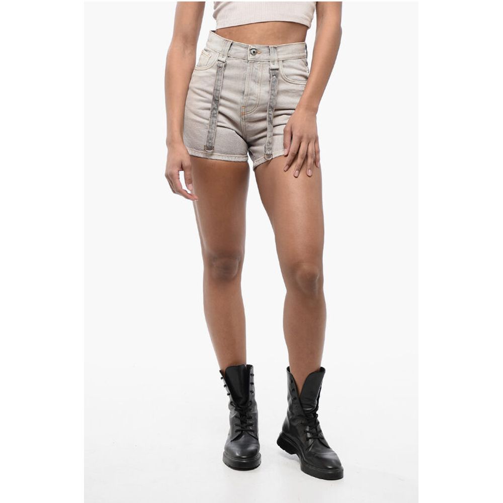 Denims Cargo Shorts with Acid-Wash Effect