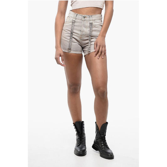 Denims Cargo Shorts with Acid-Wash Effect