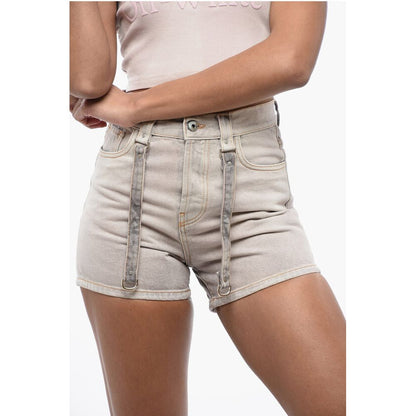 Denims Cargo Shorts with Acid-Wash Effect