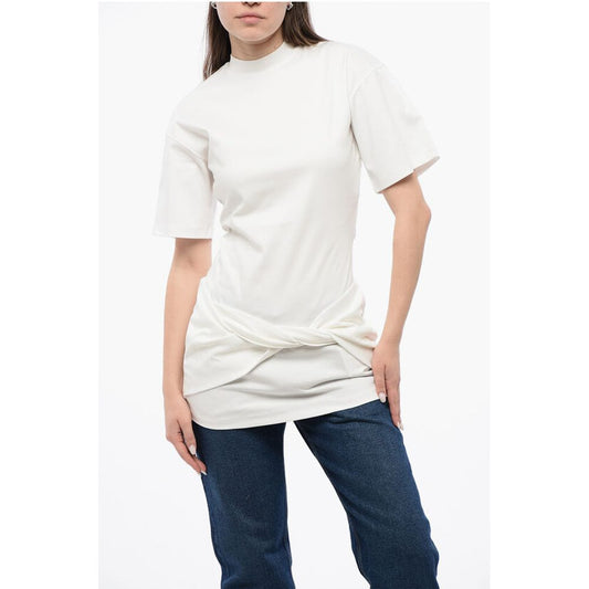 Solid Color Cotton Crew-neck T-shirt