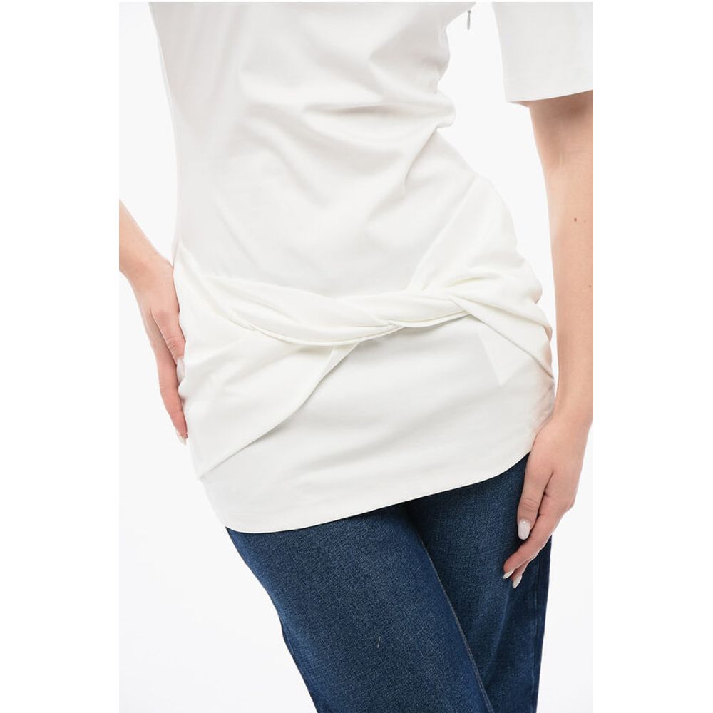 Solid Color Cotton Crew-neck T-shirt