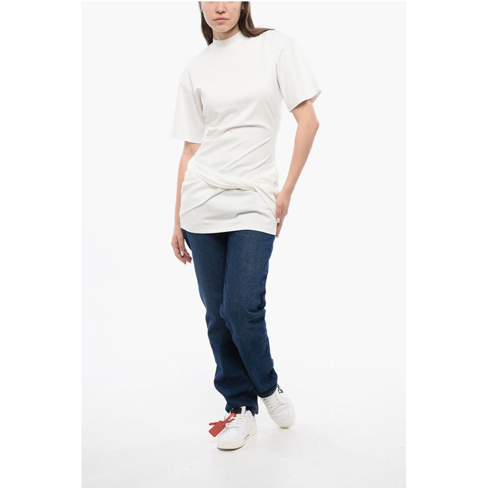 Solid Color Cotton Crew-neck T-shirt