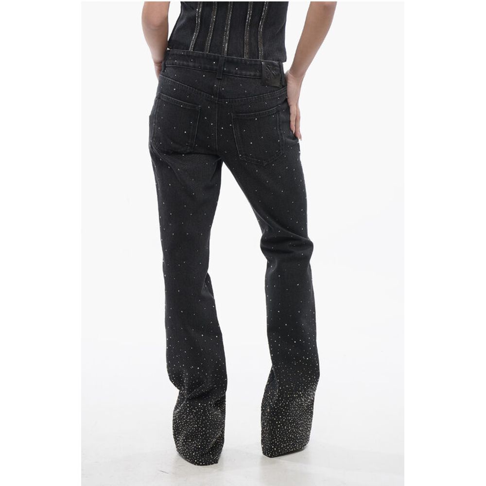 Low Rise BLING Flared Fit Denims with All-Over Rhinestones 2