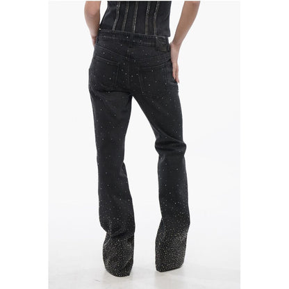 Low Rise BLING Flared Fit Denims with All-Over Rhinestones 2