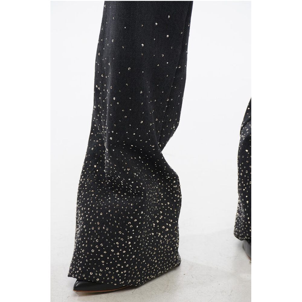 Low Rise BLING Flared Fit Denims with All-Over Rhinestones 2