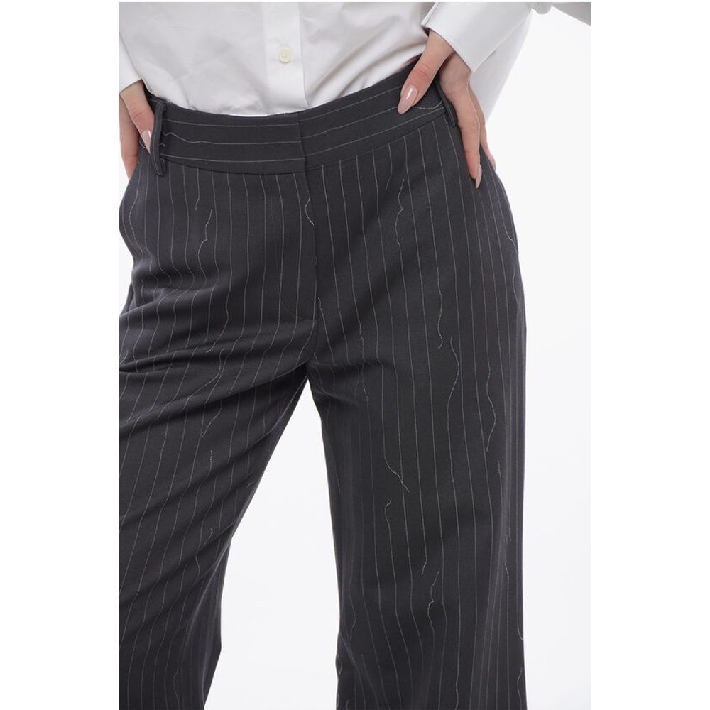 Wide-Fit FORGED IRON Pinstriped Pants
