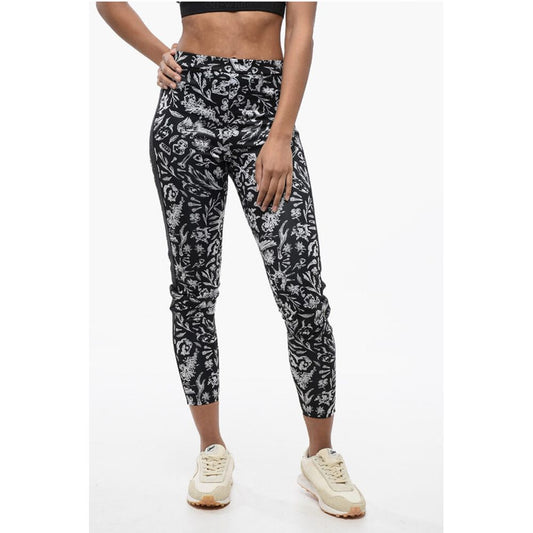 Old Shool Motif Leggins with Logoed Band