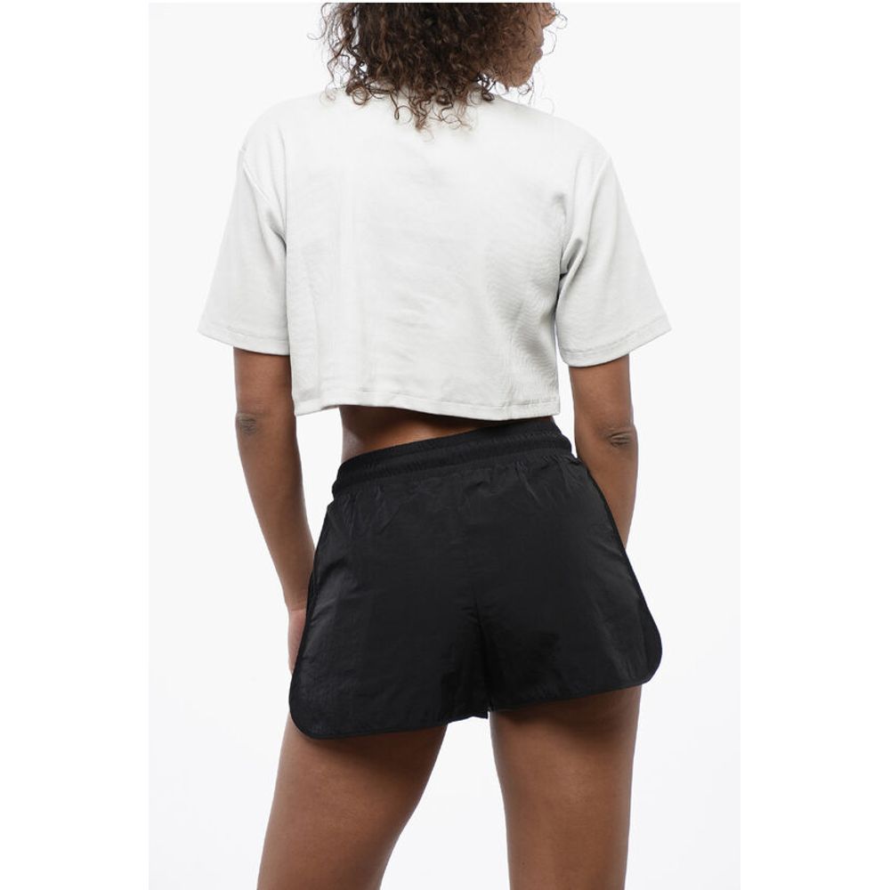 Ribbed Crop Crew-neck T-Shirt