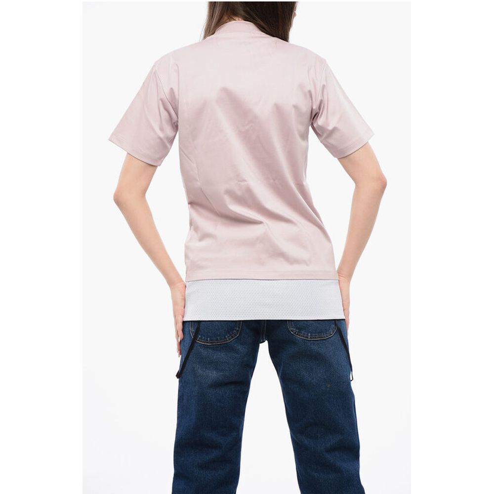 Solid Color LINGERIE T-Shirt with Contrasting Detail