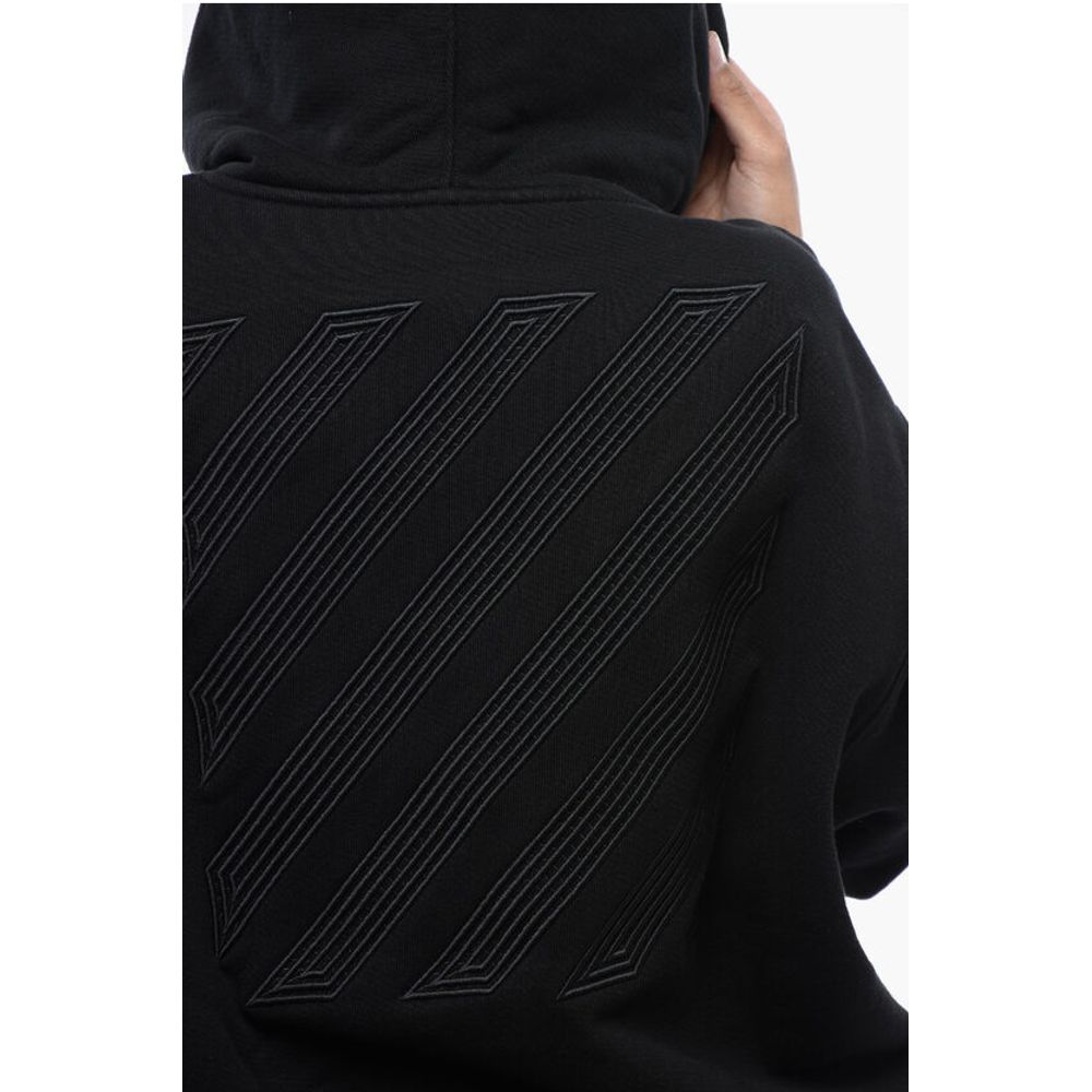 Brushed Cotton Hoodie Embroidered On The Back