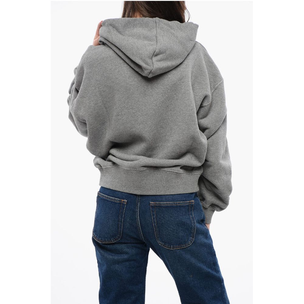 Cotton Hoodie with Contrast Embroidery