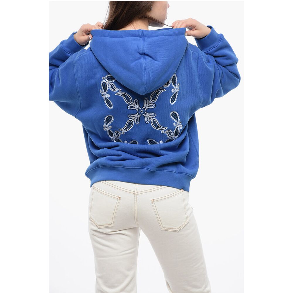 Cotton Hoodie with Back Bandana Motif