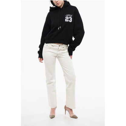 Cotton Hoodie with Contrast Embroidery