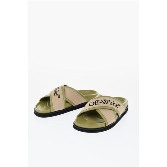 Leather Criss Cross CLOUD Logoed Slides