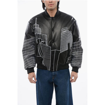 Leather SKYLINE Varsity Bomber