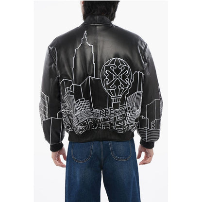 Leather SKYLINE Varsity Bomber