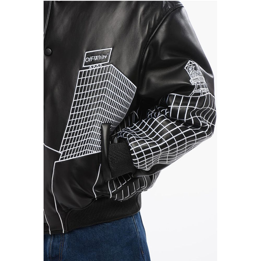 Leather SKYLINE Varsity Bomber
