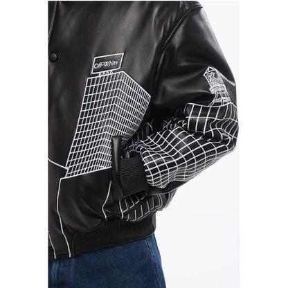 Leather SKYLINE Varsity Bomber